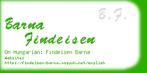 barna findeisen business card